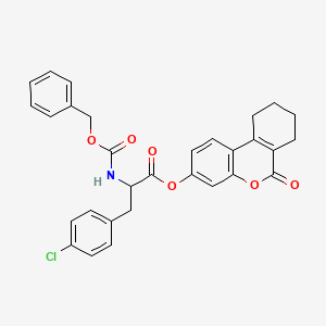 6-oxo-7,8,9,10-tetrahydro-6H-benzo[c]chromen-3-yl N-[(benzyloxy)carbonyl]-4-chlorophenylalaninate