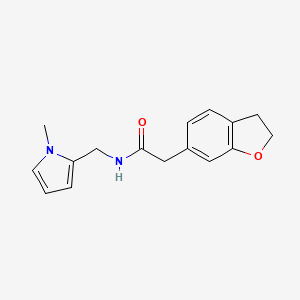 2-(2,3-dihydro-1-benzofuran-6-yl)-N-[(1-methyl-1H-pyrrol-2-yl)methyl]acetamide