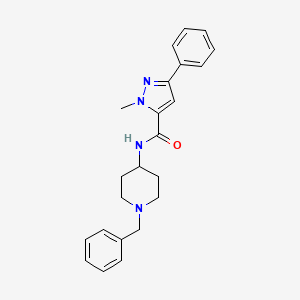 molecular formula C23H26N4O B11126714 N-(1-benzyl-4-piperidyl)-1-methyl-3-phenyl-1H-pyrazole-5-carboxamide 