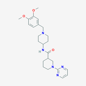 N-[1-(3,4-dimethoxybenzyl)piperidin-4-yl]-1-(pyrimidin-2-yl)piperidine-3-carboxamide