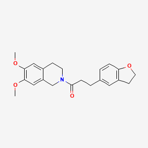 3-(2,3-dihydro-1-benzofuran-5-yl)-1-(6,7-dimethoxy-3,4-dihydroisoquinolin-2(1H)-yl)propan-1-one