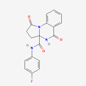 N-(4-fluorophenyl)-5-hydroxy-1-oxo-2,3-dihydropyrrolo[1,2-a]quinazoline-3a(1H)-carboxamide