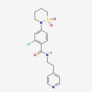 2-chloro-4-(1,1-dioxo-1lambda,2-thiazinan-2-yl)-N-[2-(4-pyridyl)ethyl]benzamide