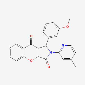 molecular formula C24H18N2O4 B11126747 1-(3-Methoxyphenyl)-2-(4-methylpyridin-2-yl)-1,2-dihydrochromeno[2,3-c]pyrrole-3,9-dione 