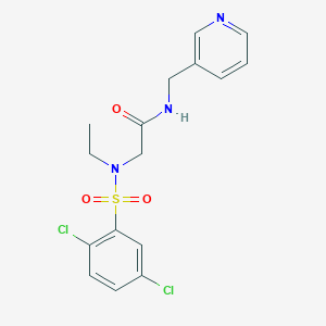 N~2~-[(2,5-dichlorophenyl)sulfonyl]-N~2~-ethyl-N-(pyridin-3-ylmethyl)glycinamide