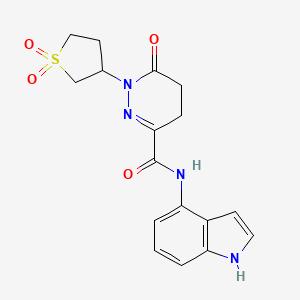 1-(1,1-dioxidotetrahydrothiophen-3-yl)-N-(1H-indol-4-yl)-6-oxo-1,4,5,6-tetrahydropyridazine-3-carboxamide