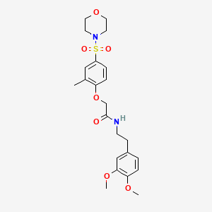 N-[2-(3,4-dimethoxyphenyl)ethyl]-2-[2-methyl-4-(morpholin-4-ylsulfonyl)phenoxy]acetamide