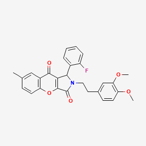 2-[2-(3,4-Dimethoxyphenyl)ethyl]-1-(2-fluorophenyl)-7-methyl-1,2-dihydrochromeno[2,3-c]pyrrole-3,9-dione