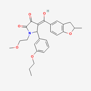 3-hydroxy-1-(2-methoxyethyl)-4-[(2-methyl-2,3-dihydro-1-benzofuran-5-yl)carbonyl]-5-(3-propoxyphenyl)-1,5-dihydro-2H-pyrrol-2-one