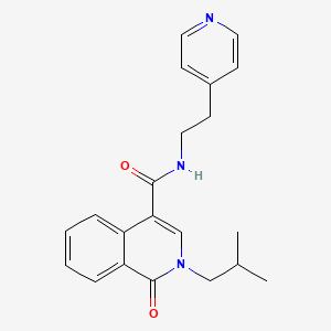 2-isobutyl-1-oxo-N-[2-(4-pyridyl)ethyl]-1,2-dihydro-4-isoquinolinecarboxamide