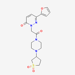 2-(2-(4-(1,1-dioxidotetrahydrothiophen-3-yl)piperazin-1-yl)-2-oxoethyl)-6-(furan-2-yl)pyridazin-3(2H)-one