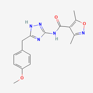 molecular formula C16H17N5O3 B11126866 N-[5-(4-methoxybenzyl)-1H-1,2,4-triazol-3-yl]-3,5-dimethyl-4-isoxazolecarboxamide 