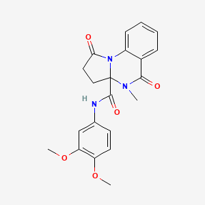 N-(3,4-dimethoxyphenyl)-4-methyl-1,5-dioxo-2,3,4,5-tetrahydropyrrolo[1,2-a]quinazoline-3a(1H)-carboxamide