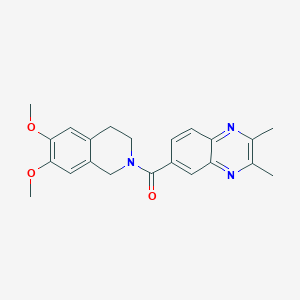 molecular formula C22H23N3O3 B11126902 (6,7-dimethoxy-3,4-dihydroisoquinolin-2(1H)-yl)(2,3-dimethylquinoxalin-6-yl)methanone 