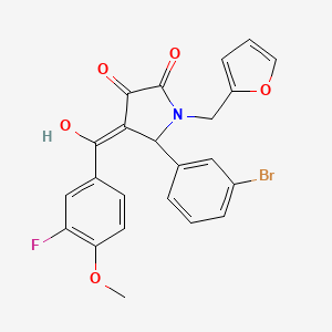 molecular formula C23H17BrFNO5 B11126913 5-(3-bromophenyl)-4-(3-fluoro-4-methoxybenzoyl)-1-[(furan-2-yl)methyl]-3-hydroxy-2,5-dihydro-1H-pyrrol-2-one 