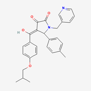 3-hydroxy-5-(4-methylphenyl)-4-{[4-(2-methylpropoxy)phenyl]carbonyl}-1-(pyridin-3-ylmethyl)-1,5-dihydro-2H-pyrrol-2-one