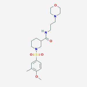 1-(4-Methoxy-3-methylbenzenesulfonyl)-N-[3-(morpholin-4-YL)propyl]piperidine-3-carboxamide