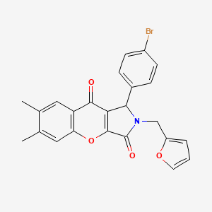 1-(4-Bromophenyl)-2-(furan-2-ylmethyl)-6,7-dimethyl-1,2-dihydrochromeno[2,3-c]pyrrole-3,9-dione