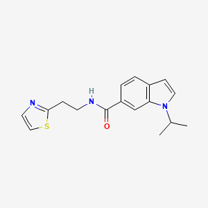 molecular formula C17H19N3OS B11127025 1-isopropyl-N-[2-(1,3-thiazol-2-yl)ethyl]-1H-indole-6-carboxamide 