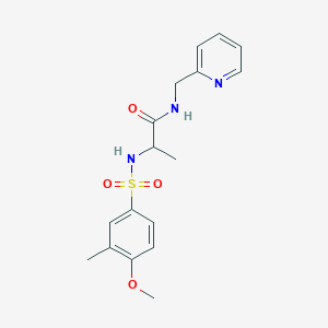 2-(4-Methoxy-3-methylbenzenesulfonamido)-N-[(pyridin-2-YL)methyl]propanamide