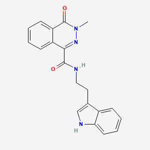 molecular formula C20H18N4O2 B11127046 N-[2-(1H-indol-3-yl)ethyl]-3-methyl-4-oxo-3,4-dihydro-1-phthalazinecarboxamide 