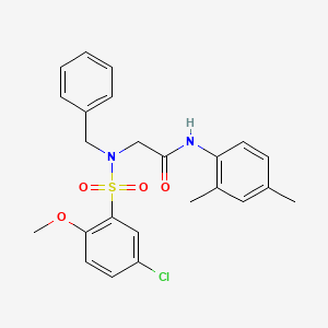 N~2~-benzyl-N~2~-[(5-chloro-2-methoxyphenyl)sulfonyl]-N-(2,4-dimethylphenyl)glycinamide