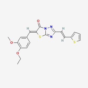 (5Z)-5-(4-ethoxy-3-methoxybenzylidene)-2-[(E)-2-(thiophen-2-yl)ethenyl][1,3]thiazolo[3,2-b][1,2,4]triazol-6(5H)-one