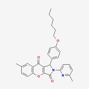 1-[4-(Hexyloxy)phenyl]-7-methyl-2-(6-methylpyridin-2-yl)-1,2-dihydrochromeno[2,3-c]pyrrole-3,9-dione