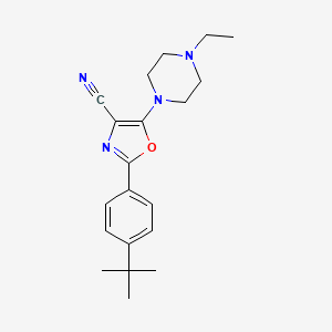 2-(4-Tert-butylphenyl)-5-(4-ethylpiperazin-1-yl)-1,3-oxazole-4-carbonitrile