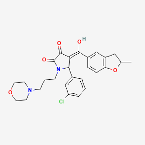 5-(3-chlorophenyl)-3-hydroxy-4-[(2-methyl-2,3-dihydro-1-benzofuran-5-yl)carbonyl]-1-[3-(morpholin-4-yl)propyl]-1,5-dihydro-2H-pyrrol-2-one