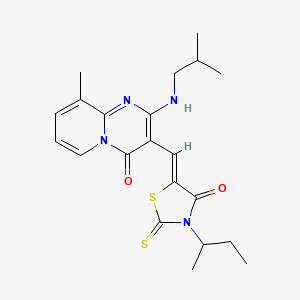 3-(sec-butyl)-5-{(Z)-1-[2-(isobutylamino)-9-methyl-4-oxo-4H-pyrido[1,2-a]pyrimidin-3-yl]methylidene}-2-thioxo-1,3-thiazolan-4-one