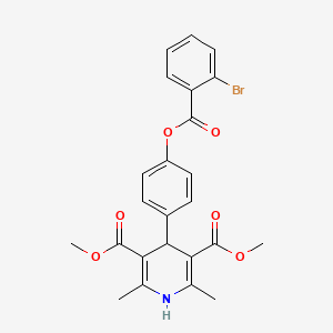 Dimethyl 4-(4-{[(2-bromophenyl)carbonyl]oxy}phenyl)-2,6-dimethyl-1,4-dihydropyridine-3,5-dicarboxylate