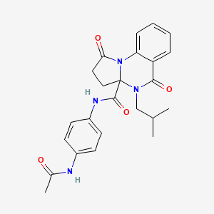 N-[4-(acetylamino)phenyl]-4-isobutyl-1,5-dioxo-2,3,4,5-tetrahydropyrrolo[1,2-a]quinazoline-3a(1H)-carboxamide