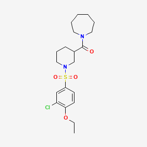 Azepan-1-yl{1-[(3-chloro-4-ethoxyphenyl)sulfonyl]piperidin-3-yl}methanone