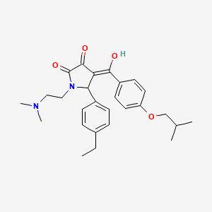 1-[2-(dimethylamino)ethyl]-5-(4-ethylphenyl)-3-hydroxy-4-{[4-(2-methylpropoxy)phenyl]carbonyl}-1,5-dihydro-2H-pyrrol-2-one