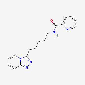 molecular formula C17H19N5O B11127260 N-(5-[1,2,4]triazolo[4,3-a]pyridin-3-ylpentyl)-2-pyridinecarboxamide 