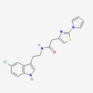 N-[2-(5-chloro-1H-indol-3-yl)ethyl]-2-[2-(1H-pyrrol-1-yl)-1,3-thiazol-4-yl]acetamide