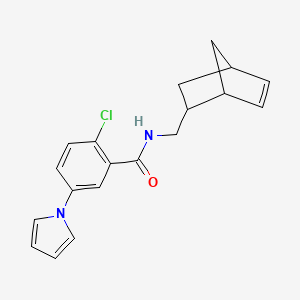 molecular formula C19H19ClN2O B11127263 N-(bicyclo[2.2.1]hept-5-en-2-ylmethyl)-2-chloro-5-(1H-pyrrol-1-yl)benzamide 