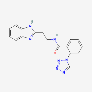 N-[2-(1H-1,3-benzimidazol-2-yl)ethyl]-2-(1H-1,2,3,4-tetraazol-1-yl)benzamide