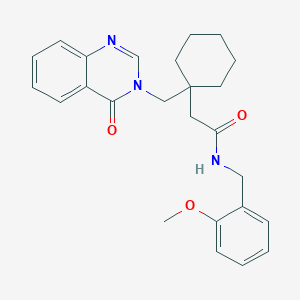 N-(2-methoxybenzyl)-2-(1-{[4-oxo-3(4H)-quinazolinyl]methyl}cyclohexyl)acetamide