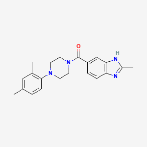 molecular formula C21H24N4O B11127280 [4-(2,4-dimethylphenyl)piperazin-1-yl](2-methyl-1H-benzimidazol-6-yl)methanone 