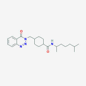 N-(6-methylheptan-2-yl)-4-[(4-oxo-1,2,3-benzotriazin-3(4H)-yl)methyl]cyclohexanecarboxamide