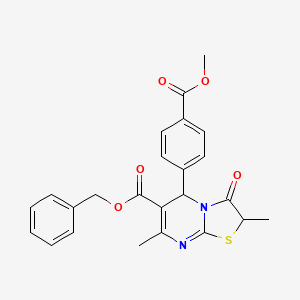 benzyl 5-[4-(methoxycarbonyl)phenyl]-2,7-dimethyl-3-oxo-2,3-dihydro-5H-[1,3]thiazolo[3,2-a]pyrimidine-6-carboxylate