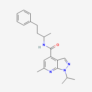 1-isopropyl-6-methyl-N-(1-methyl-3-phenylpropyl)-1H-pyrazolo[3,4-b]pyridine-4-carboxamide