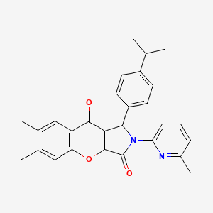 6,7-Dimethyl-2-(6-methylpyridin-2-yl)-1-[4-(propan-2-yl)phenyl]-1,2-dihydrochromeno[2,3-c]pyrrole-3,9-dione