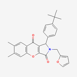 1-(4-Tert-butylphenyl)-2-(furan-2-ylmethyl)-6,7-dimethyl-1,2-dihydrochromeno[2,3-c]pyrrole-3,9-dione