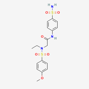 N~2~-ethyl-N~2~-[(4-methoxyphenyl)sulfonyl]-N-(4-sulfamoylphenyl)glycinamide