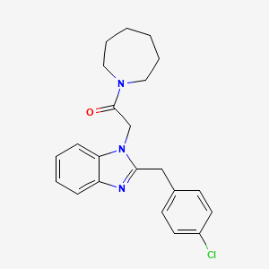 1-(azepan-1-yl)-2-[2-(4-chlorobenzyl)-1H-benzimidazol-1-yl]ethanone