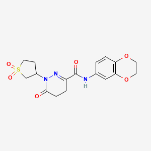 N-(2,3-dihydro-1,4-benzodioxin-6-yl)-1-(1,1-dioxidotetrahydrothiophen-3-yl)-6-oxo-1,4,5,6-tetrahydropyridazine-3-carboxamide