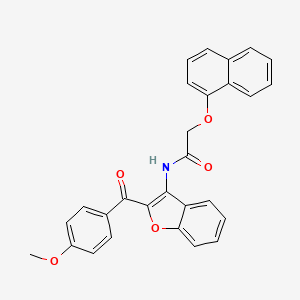 N-{2-[(4-methoxyphenyl)carbonyl]-1-benzofuran-3-yl}-2-(naphthalen-1-yloxy)acetamide